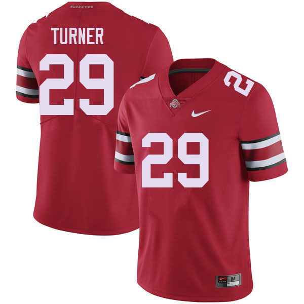 Men #29 Ryan Turner Ohio State Buckeyes College Football Jerseys Sale-Red